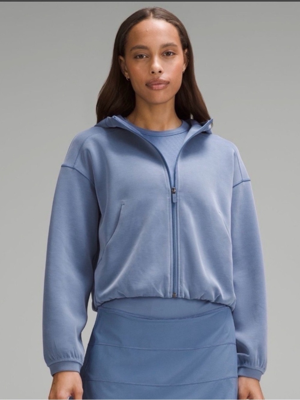 Lululemon Softstreme Full-Zip Hoodie Oasis Blue